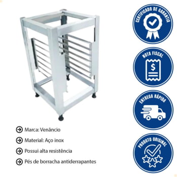 Mesa De Apoio Para Forno Combinado FCDB3E 3 GN Venâncio 27573