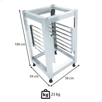 Mesa De Apoio Para Forno Combinado FCDB3E 3 GN Venâncio 27573