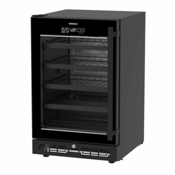 Conjunto Venax Cervejeira e Adega Porta Invertida Touch Top Light-In 100 Litros preto fosco 127V