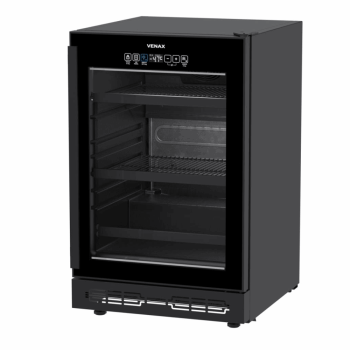 Conjunto Venax Cervejeira e Adega Porta Invertida Touch Top Light-In 100 Litros preto fosco 127V