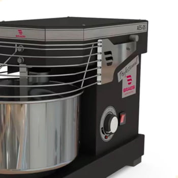 Amassadeira Industrial Espiral Braesi AES-05 Bivolt 5Kg 10 Velocidades Preta B14104