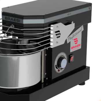 Amassadeira Industrial Espiral Braesi AES-03 Bivolt 3Kg 10 Velocidade Preta B18881