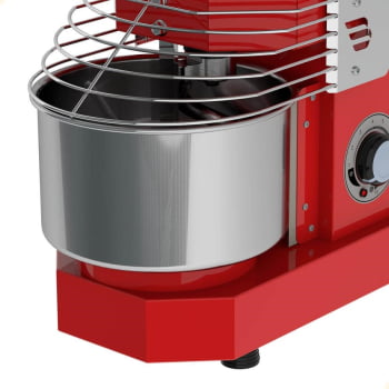 Amassadeira Industrial Espiral Braesi AES-03 Bivolt 3Kg 10 Velocidade Vermelha B18882