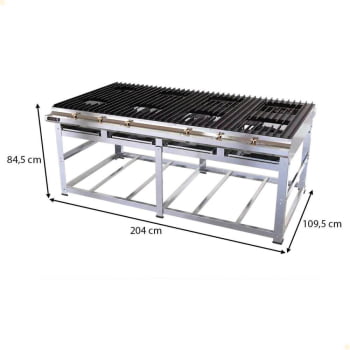 Fogão Industrial Nova Era 8 Queimadores Grandes Venâncio A Gás Sem Forno NEV42 57483