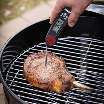 Termômetro Digital Para Carnes Tramontina Com Visor e Haste Dobrável Em Inox 25318100