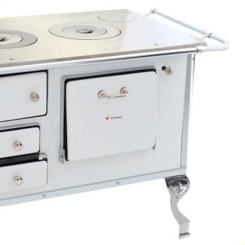 Fogão a Lenha Tradicional Venâncio N°1 Branco Sem Tampa Direito 21624