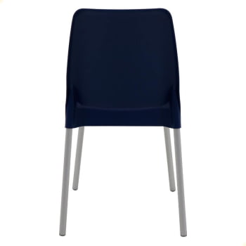 Kit 8 Cadeiras Tramontina Vanda Com Pernas De Alumínio Em Polipropileno Azul Yale 92053170