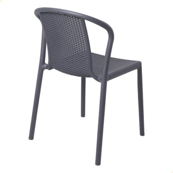 Kit 6 Cadeira Tramontina Summa Louise em Polipropileno e Fibra de Vidro Cor Grafite 92085007