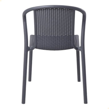 Kit 6 Cadeira Tramontina Summa Louise em Polipropileno e Fibra de Vidro Cor Grafite 92085007