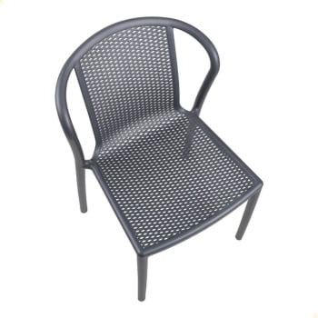 Kit 6 Cadeira Tramontina Summa Louise em Polipropileno e Fibra de Vidro Cor Grafite 92085007