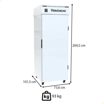 Armário de Controle de Fermentação Venâncio Crescepão AC20T Interno Inox 220V 500 Pães Branco 80342