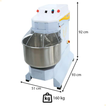 Amassadeira Espiral Venâncio de 40kg 220V Trifásico VAE40 16849