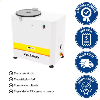 Amassadeira Rápida Venâncio de 25kg 220V Trifásico ARV25 16860