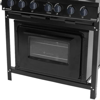 Fogão Gás Venâncio Bravo 4 Bocas Com Forno E Manípulos Preto BR4BFPR 23376