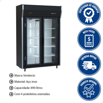 Refrigerador Vertical Venâncio De 2 Portas Preto 220V VREV20 38674