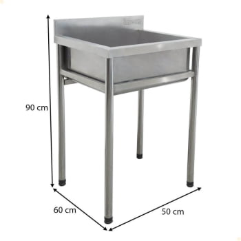 Tanque Em Inox Imeca 60x50x90 Com Cuba De 52x43x25 55 Litros 7497