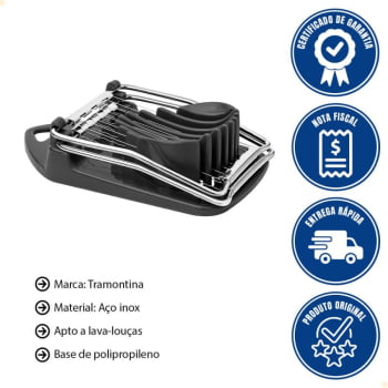 Fatiador de Ovos 2 em 1 Tramontina Utilitá Em Inox e Polipropileno Cinza 25315160