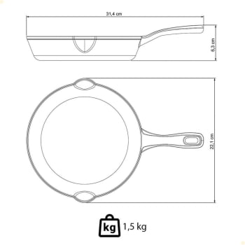 Frigideira Fargo Tramontina Em Ferro Fundido Com Acabamento Pre-Seasoned 20 cm 1 L 28760020