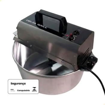 Panela Misturadora Mexedora Em Alumínio Diamantado Delta Grill 10 Litros Bivolt 1068
