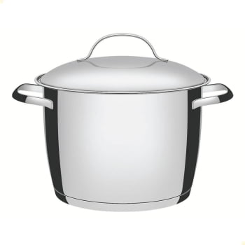 Caldeirão Tramontina Allegra em Aço Inox com Fundo Triplo 24 cm 7,5 L 62655240 Caldeirão Tramontina Allegra em Aço Inox com Fundo Triplo 24 cm 7,5 L 62655240