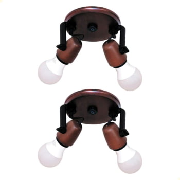 Spot Muller Country 2 Lâmpadas Envelhecido 2 Unidades 002EX2