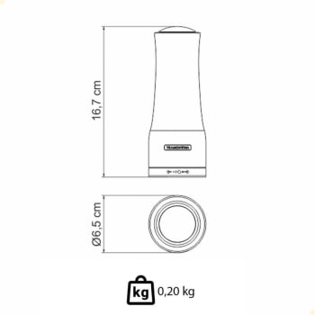 Moedor Tramontina Realce Sal ou Pimenta em Bambú e Aço Inox com Moinho em Cerâmica 61652000