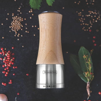 Moedor Tramontina Realce Sal ou Pimenta em Bambú e Aço Inox com Moinho em Cerâmica 61652000