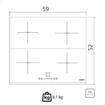 Cooktop Tramontina  Indução Square Slider B 4EI 60 220v 94751221