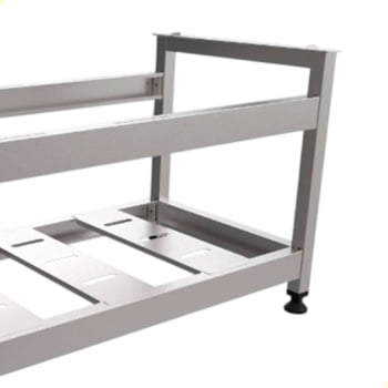 Cavalete Mesa Bancada Venancio Aço Inox para Chapas de 120cm da Linha Prime PCE120A 33709