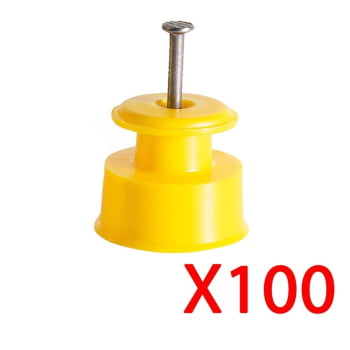 Isolador Zebu Roldana Amarelo 30 100 Unidades 27847