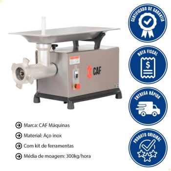 Moedor Picador Elétrico Comercial CAF Disco 5 mm 380V P98222153