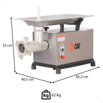 Moedor Picador Elétrico Comercial CAF Disco 5 mm 380V P98222153