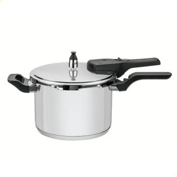 Panela de Pressão Tramontina Brava em Aço Inox com Fundo Triplo 20 cm 4,5 L 62416200