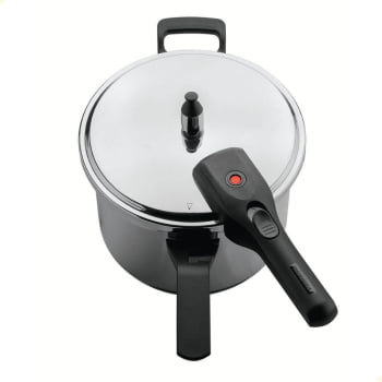 Panela de Pressão Tramontina Brava em Aço Inox com Fundo Triplo 20 cm 4,5 L 62416200