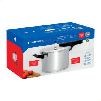 Panela de Pressão Tramontina Brava em Aço Inox com Fundo Triplo 20 cm 4,5 L 62416200