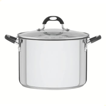 Espagueteira Tramontina Solar Silicone em Aço inox Fundo Triplo Tampa de Vidro 24 cm 7,8 L 62137240 Espagueteira Tramontina Solar Silicone em Aço inox Fundo Triplo Tampa de Vidro 24 cm 7,8 L 62137240