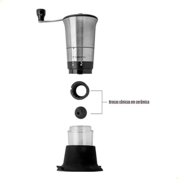 Moedor para Café Tramontina Realce em Aço Inox com Copo de Acrílico e Moinho em Cerâmica 61769000