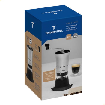 Moedor para Café Tramontina Realce em Aço Inox com Copo de Acrílico e Moinho em Cerâmica 61769000