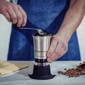 Moedor para Café Tramontina Realce em Aço Inox com Copo de Acrílico e Moinho em Cerâmica 61769000