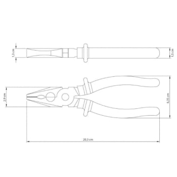 Kit Tramontina Alicate 8" e Chave Fenda 1/8x3 43408048
