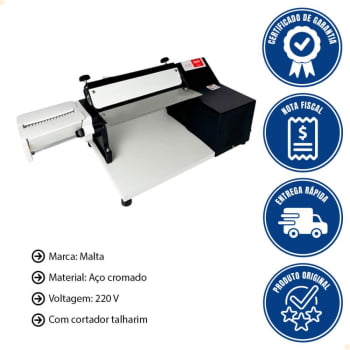 Cilindro Laminador Elétrico Malta 220V 28 Cm Com Cortador de Talharim Preto 3127003