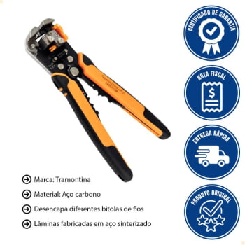 Alicate Desencapador de Fios Automático 8 Tramontina PRO 44051108