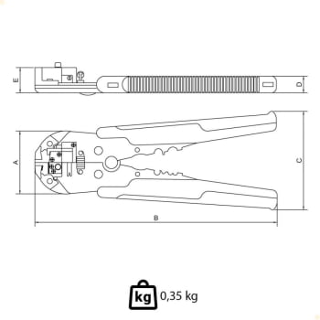 Alicate Desencapador de Fios Automático 8 Tramontina PRO 44051108