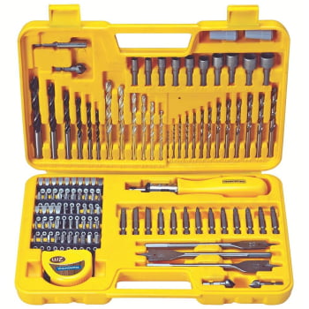 Maleta Plástica com Brocas e Ponteiras Tramontina para Uso Doméstico 110 peças 43145110 Maleta Plástica com Brocas e Ponteiras Tramontina para Uso Doméstico 110 peças 43145110