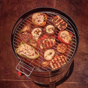 Churrasqueira a Carvão Tramontina TCP 400 Aço Inox com Bandeja para Carvão em Aço Esmaltado 26500006