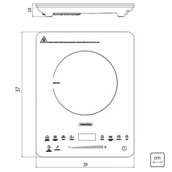 Cooktop Portátil por Indução Tramontina Slim Touch EI 30 Com Comando Touch 2 220V