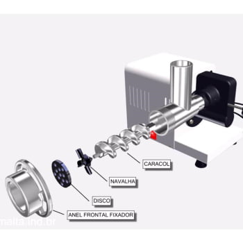 Moedor de Carne Malta Eletrico Branco Boca 8 Bivolt 3101026