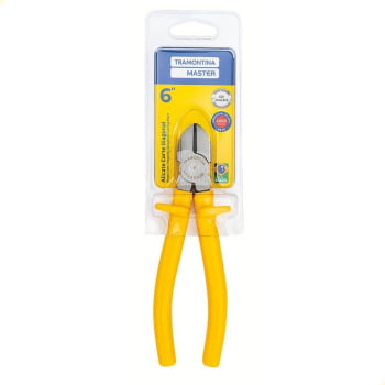 Alicate Tramontina Corte Diagonal 6" Isolado 1000 V Amarelo Forjado Em Aço Especial 41006106