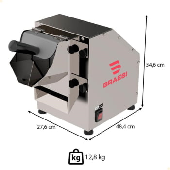 Ralador de Queijo e Coco Em Inox Braesi 3 Discos Bivolt BRQ-10 L B18744