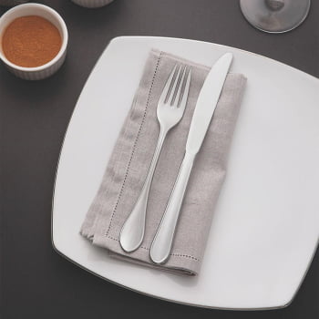 Faqueiro Tramontina Italy 101 Peças Aço Inox Facas de Mesa Forjadas 6mm e Estojo Madeira 66932217